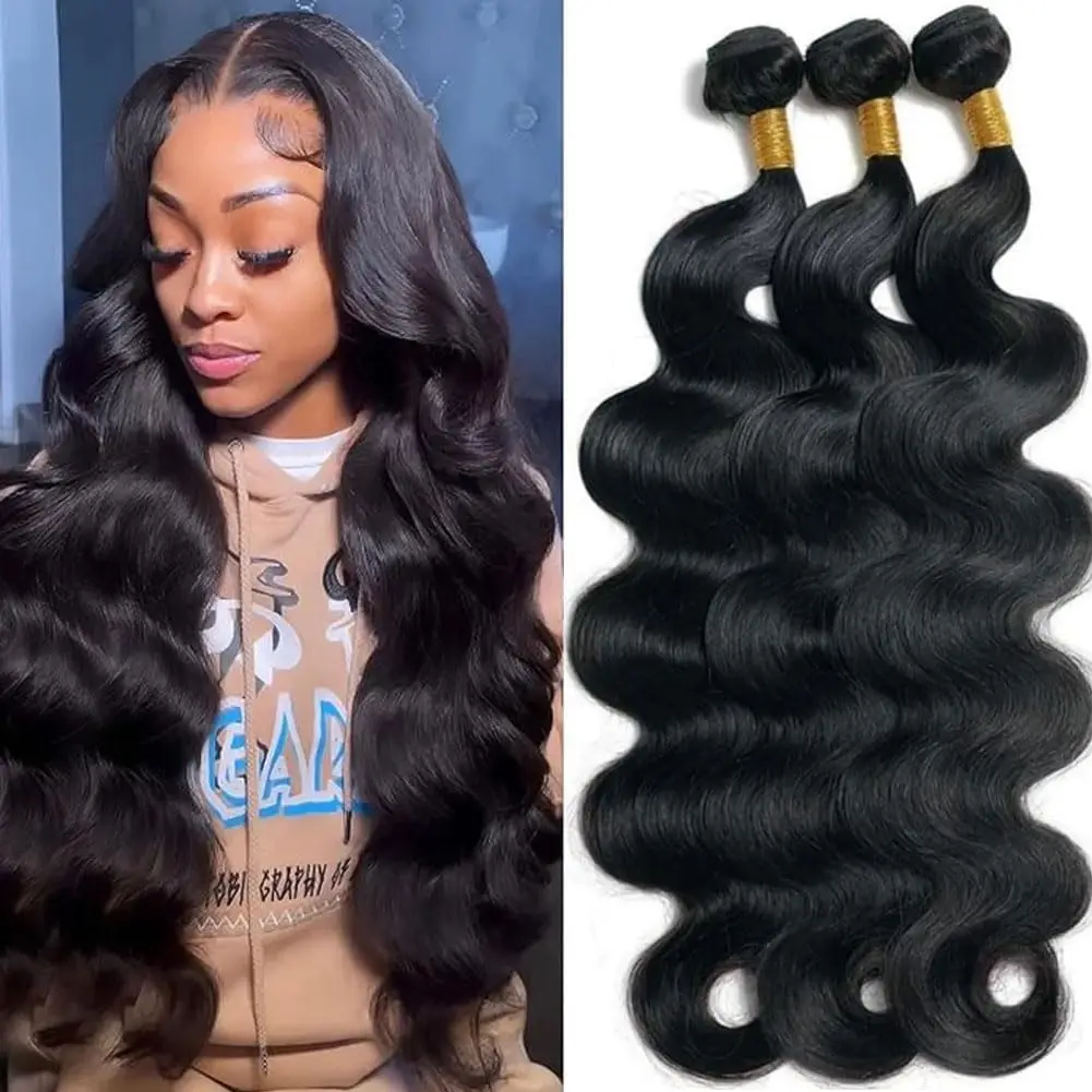 12A Brazilian Body Wave Bundles 100% Raw Human Hair Body Wave Natural Black 1-4 Bundles Human Hair Weave Bundles Deals Raw Hair