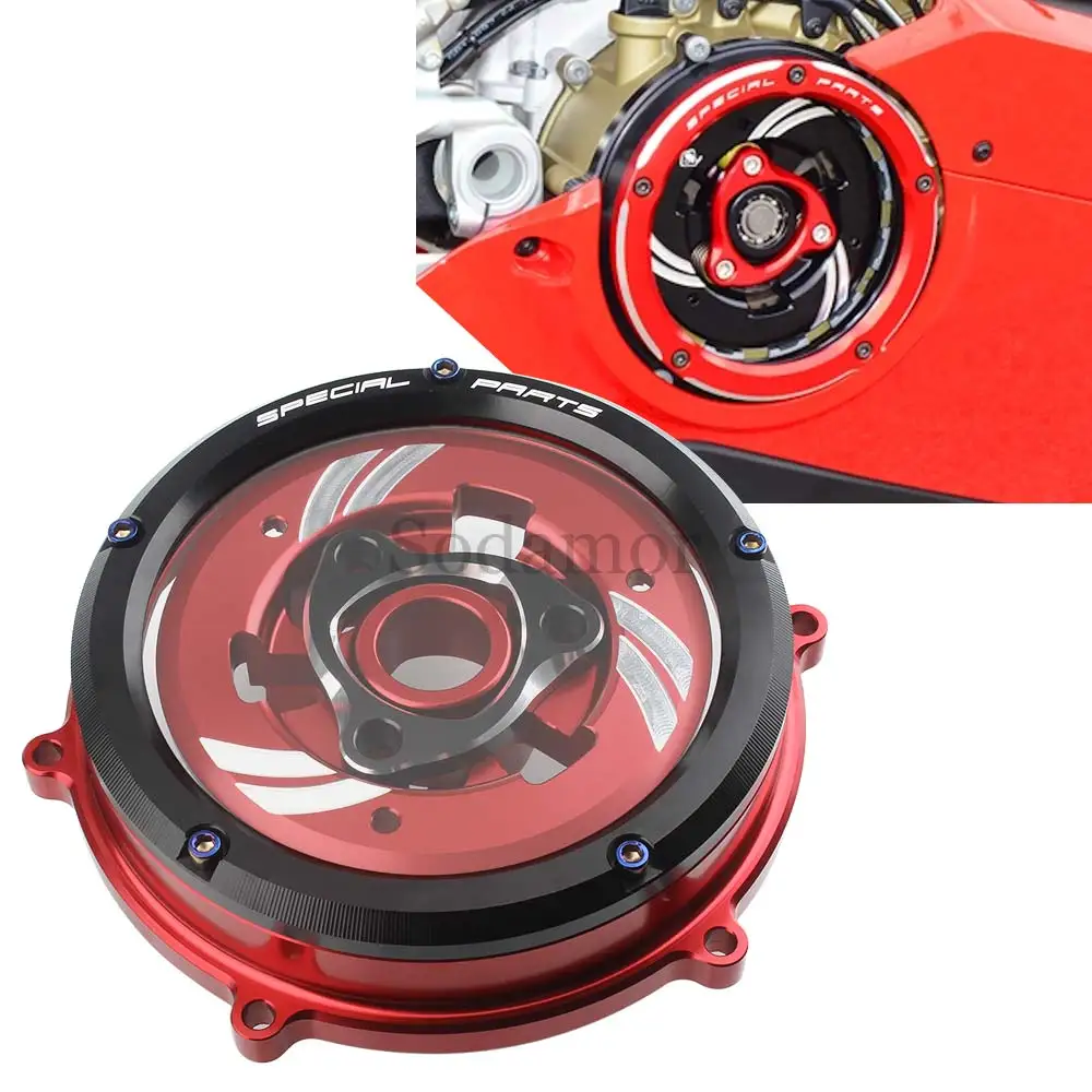 

Motorcycle Accessory Clear Clutch Cover CNC Aluminum For DUCATI SUPERBIKE PANIGALE V4 S 2018 2019 2020 2021 2022 2023 2024