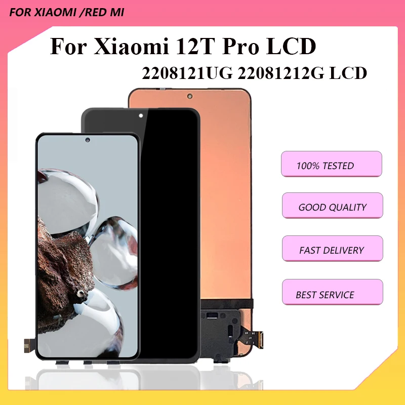 

Original For Xiaomi 12T pro 22081212UG LCD Display Touch Screen Digitizer Assembly For Xiaomi 12T pro LCD Display