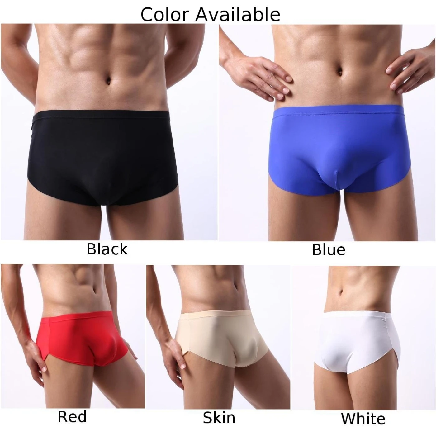 Underpants Short Nightwear Thong Knickers Panties Seamless Men's Boxer Briefs with Bulge Pouch for Enhanced Support