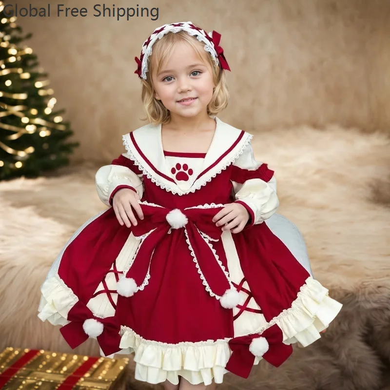 

Lolita-style Birthday Princess Dress For Young Girls Cute Ballet Tutu Skirt Stage Performance Costume Women's Themed Party Dress