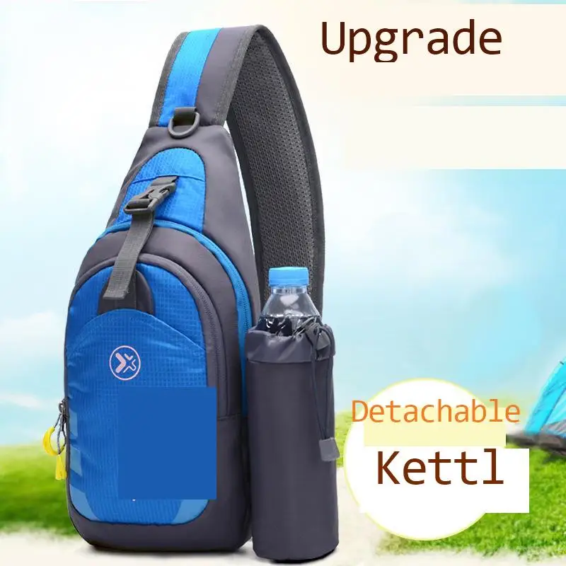 Outdoor chest bag women's multi-function kettle Shoulder Bag Travel Sports messenger bag men's Nylon chest bag waist bag