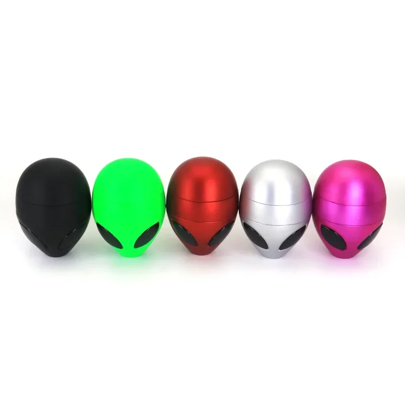 alien UFO hand Grinder Diameter with filler 4 parts Tobacco Herb Crusher Storage zinc Grinders Smoke Pipe Cigarette Accessories