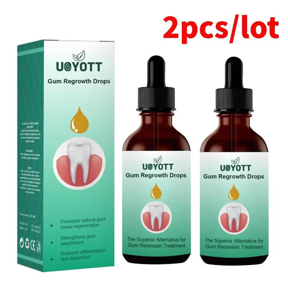 30mlx2 Gum Regrowth Drops Relieve Mouth Periodontal Gum Pain Treatment Bad Breat Antibacteria Oral Clean Care