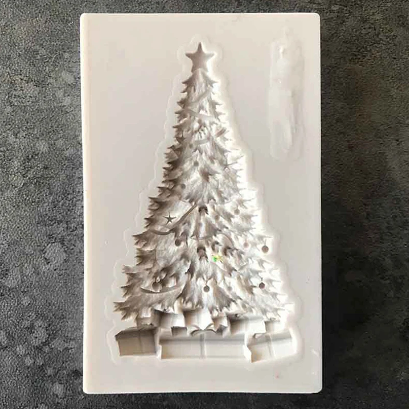 Xmas Tree Silicone Fondant Mould Cake Decor Sugar Chocolate Baking Mold