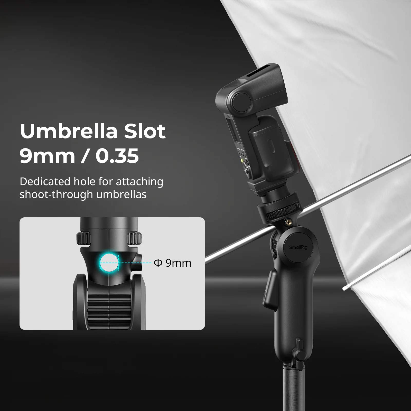 Adapter statywu świetlnego SmallRig z szybkozłączką, uchwyt umożliwia obrót o 360 stopni °   Obrót patelni ±90 °   Regulacja kąta za pomocą zimnej stopki -5181 — zdjęcie produktu 4