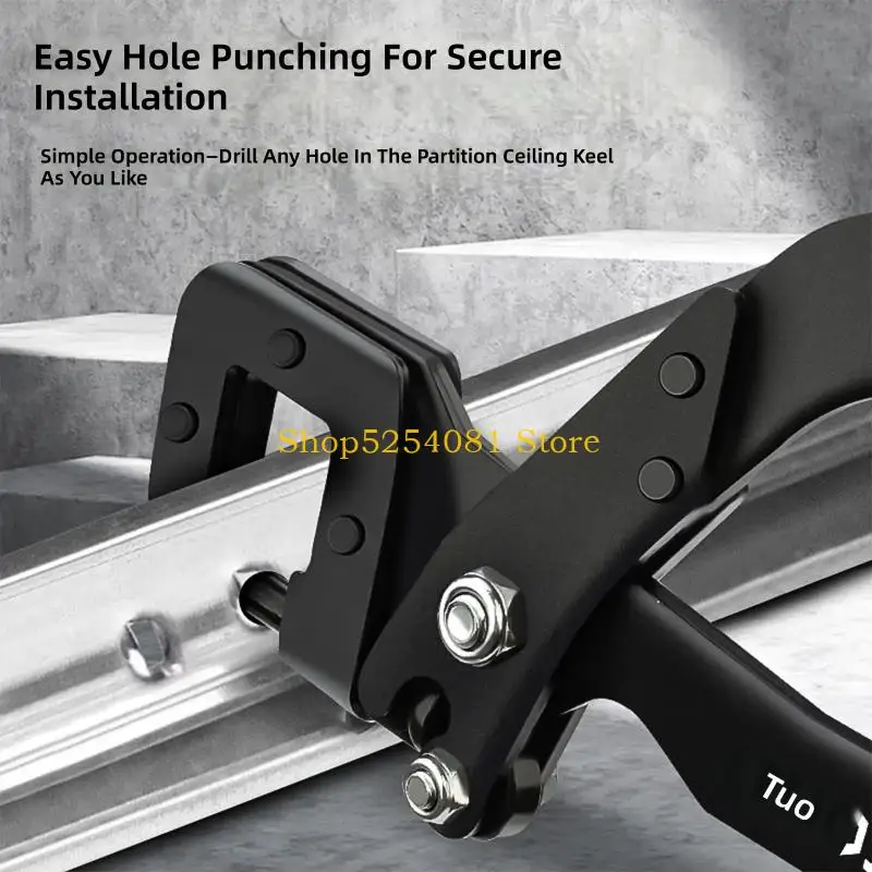 AXYC High Carbon Steel Construction Hole Pliers For 10Mm Light Gauges Steel With Heat Treated High Carbon Steel Blade