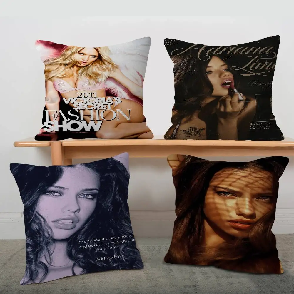 Supermodels Adriana Secret Lima Pillow Gift Home Office Decoration Bedroom Sofa Car Cushion Cover case 45x45