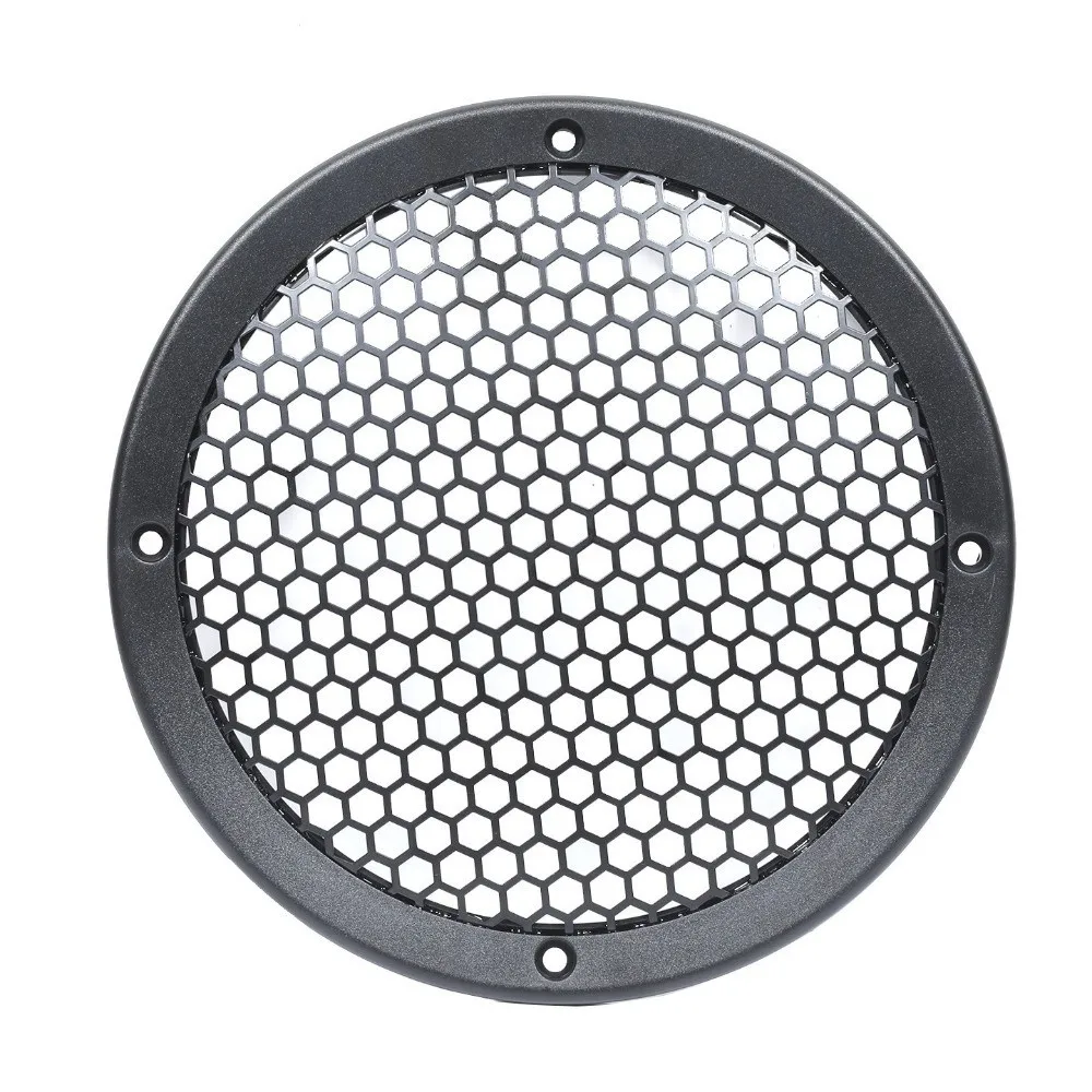 Metal Car Speaker Grille Round Shape Protective Audio Speaker Guard Black Hexagonal Mesh Woofer Grille Cover Woofer Protection