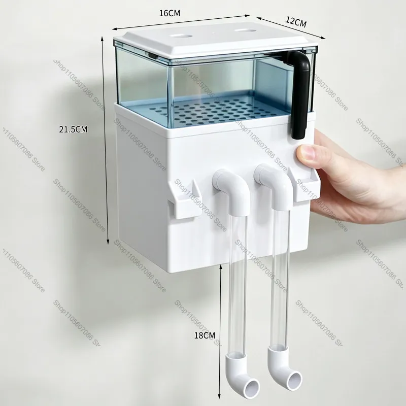Bracket-free Installation of Small Fish Tank Filter Box External Oxygenation Trickle Box Circulating Oxygenation Filter
