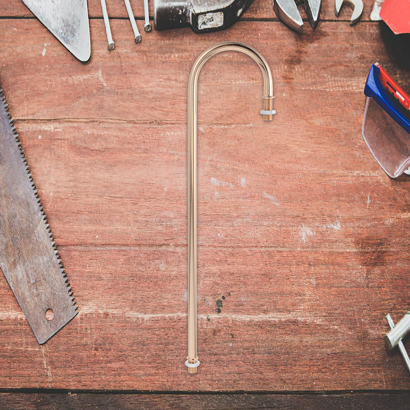 Haste de lâmpada curvada, hardware de substituição para mesa, lâmpadas de cabeceira, kit de reparo de haste de ferro ajustável, compatível com vintage