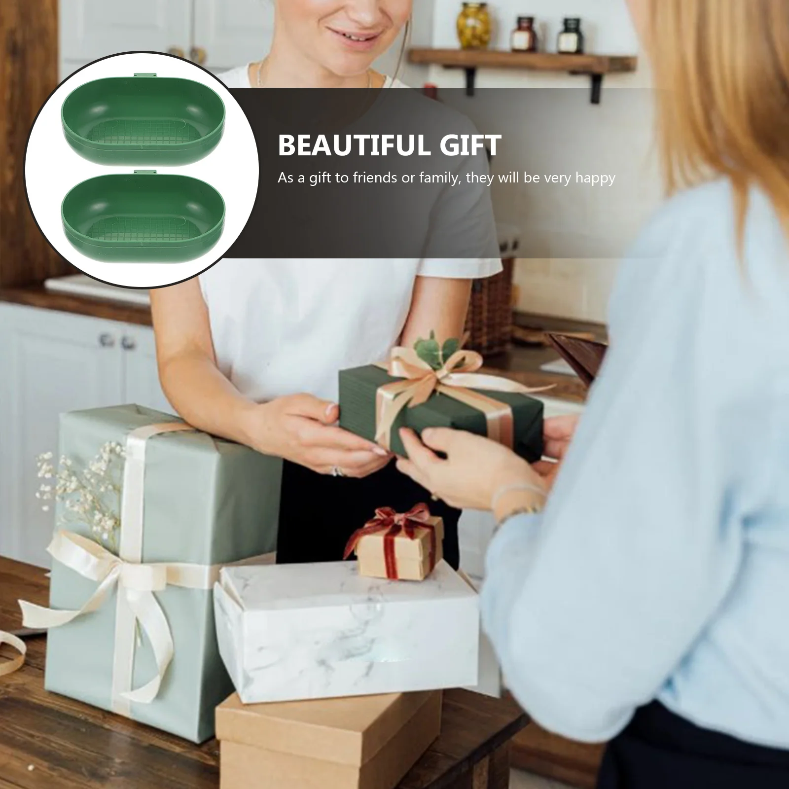 

2Pcs Pet Parrot Bathtub High Quality Materials Safe Use Environmental Protection Simple Design Green Bird Shower Basin