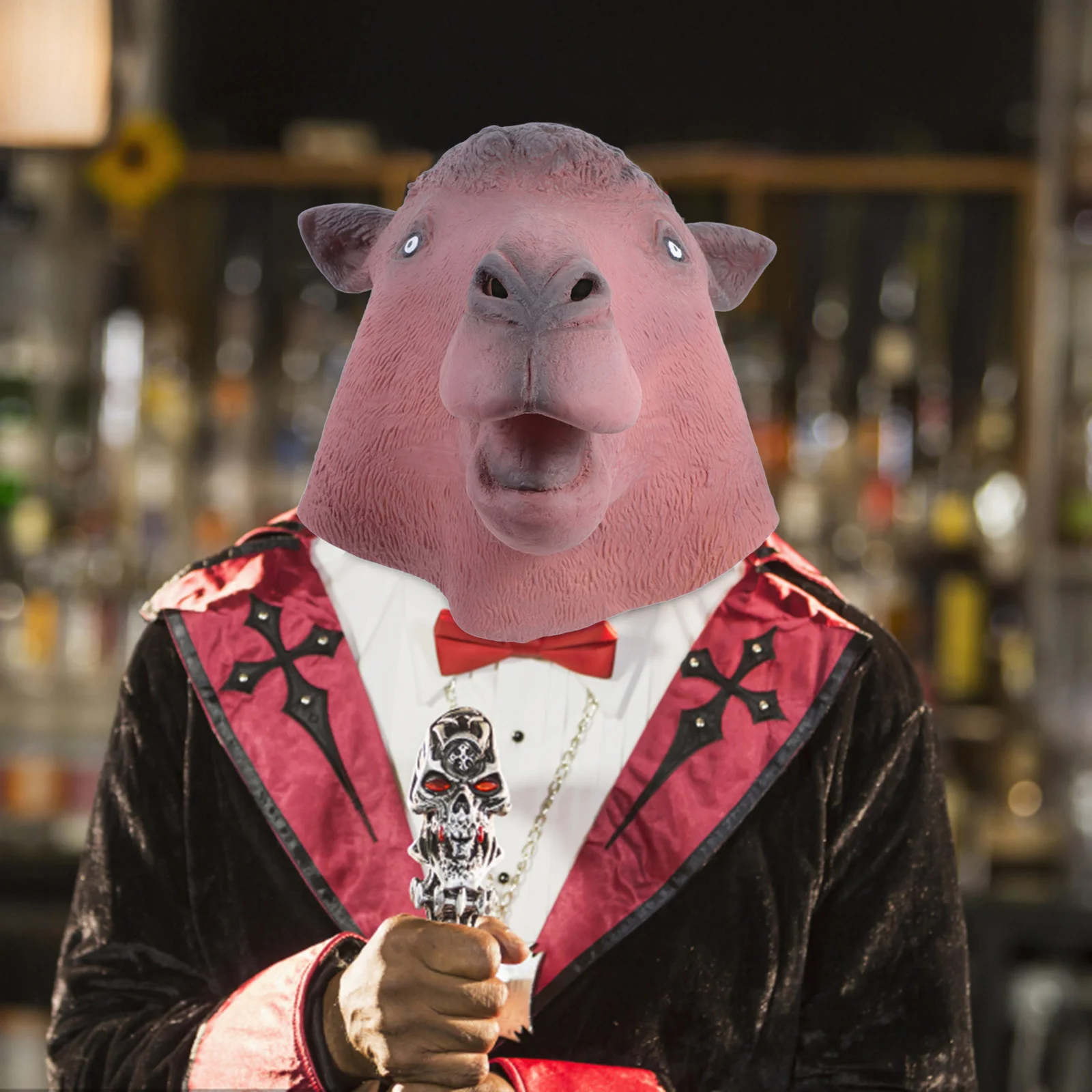 قناع الجمل على شكل حيوان، قناع تنكري للهالوين للبالغين، إكسسوار للصور، أغطية رأس كرنفال