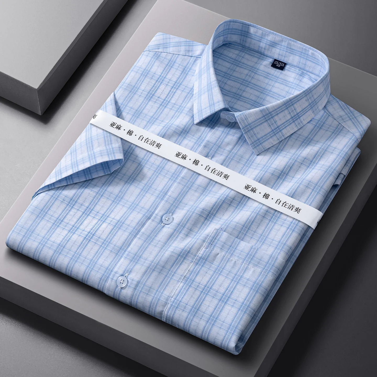 

new in shirt trend summer Linen short sleeve shirts for men casula soft tops striped elegant fashion korean clothes