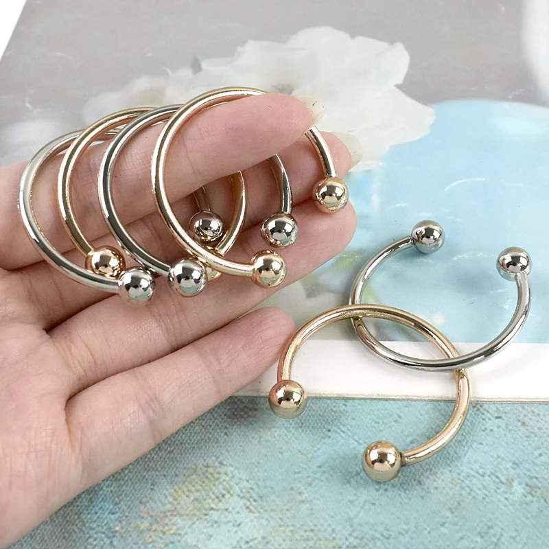 

5/10Pcs 15-60mm Metal U-shaped Rings Buckle Swimwear Bikini Clasp Double-headed Screw Buckles Decor Hat Hook Accessories