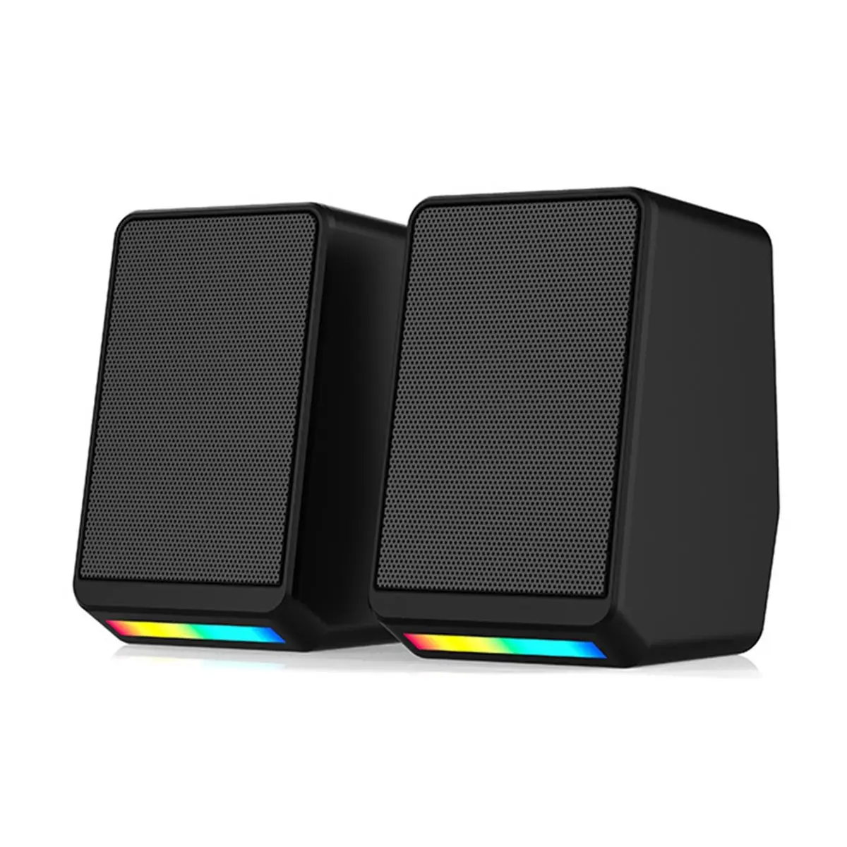 AS62 V5 RGB Stereo Sound Mini Speakers Small Household Desktop Computer Soundbar Portable Speakers for Computer Laptop