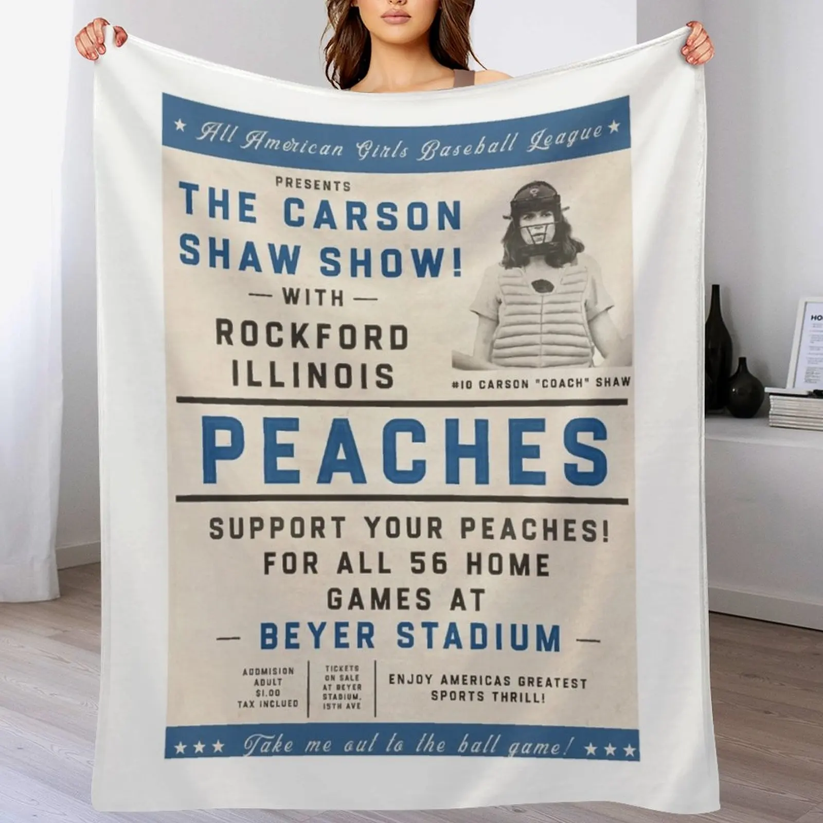 

A League of Their Own poster Carson Shaw Classic Throw Blanket Vintage Sofas Stuffeds For Decorative Sofa Blankets