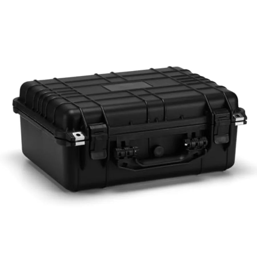 

16" Waterproof Plastic Toolbox with Foam Insert 16" x 13.2" x 7" IP67 Lockable Storage Box Customizable Foam Shockproof