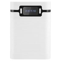 Dual USB Box 4 Batteries White Fast Charging Portable DIY 18650 Power Bank Case Phone Accessory Rechargeable