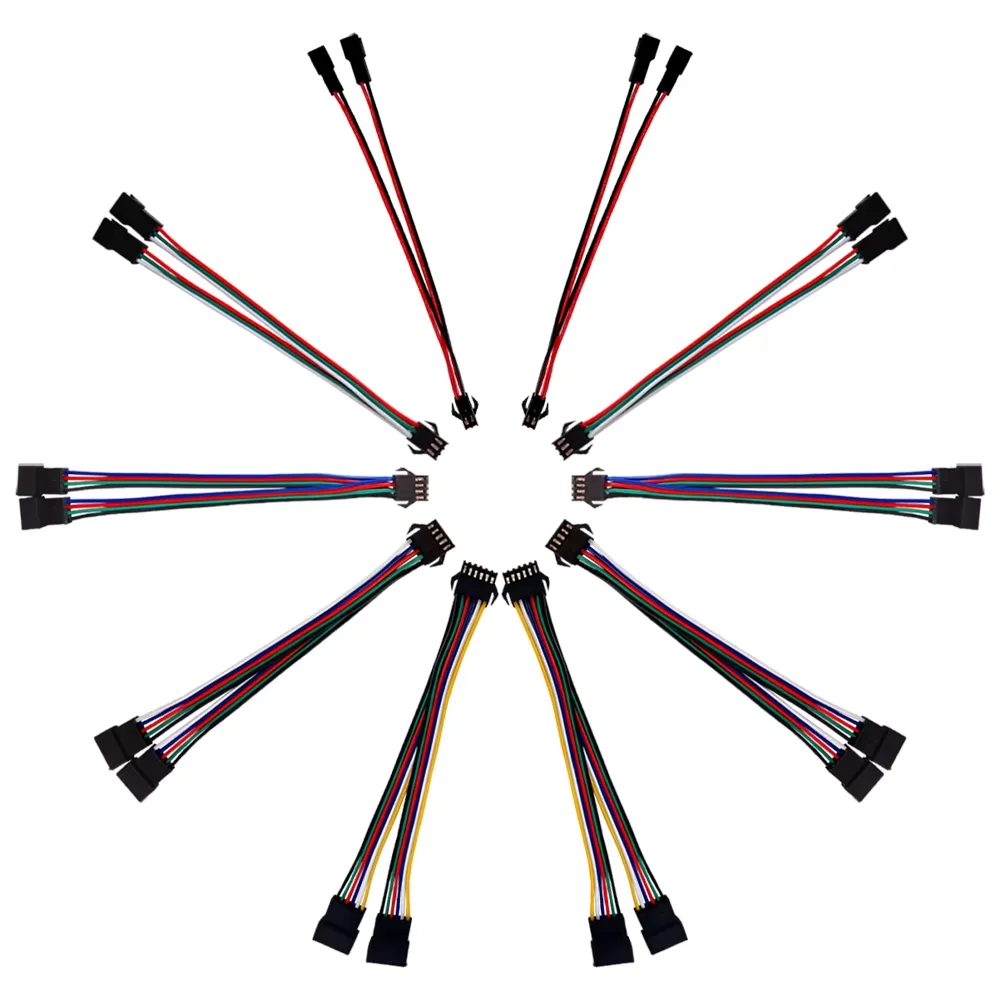 2-6Pin Male And Female Connection Simple Convenient To Disassemble Led Strip Connector LED Light Strip Driver Connector Cable