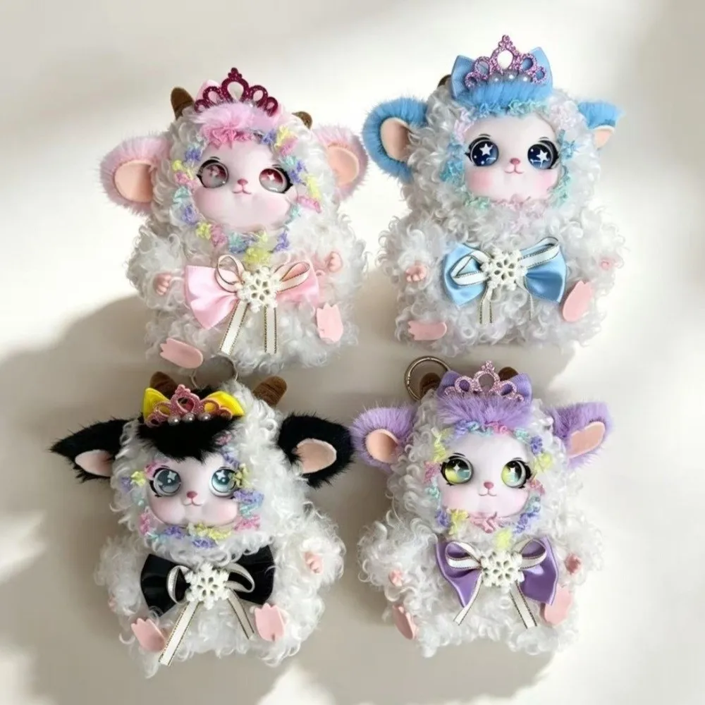 Sheep Hanging Curly Lamb Keychain Ornaments Kawaii Sheep Pendant Decoration Delicate Pendant Gift For Girls