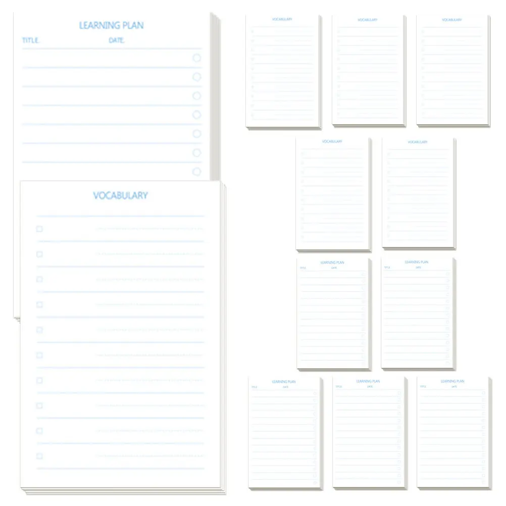 12 Units Memo Pads Small Notepad Decorative Planning Pads Compact Size Bright Color Vocabulary Notebook Record Notepad Meeting