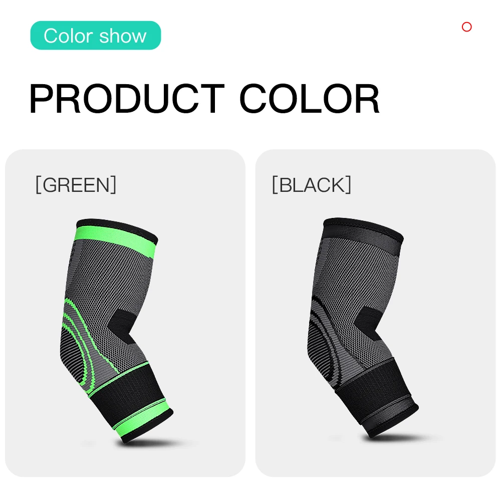 1 PC Elbow Support Elastic Gym Fitness Nylon Protective Pad Absorb Sweat Sports Safety Basketball Game Arm Sleeve Elbow Brace