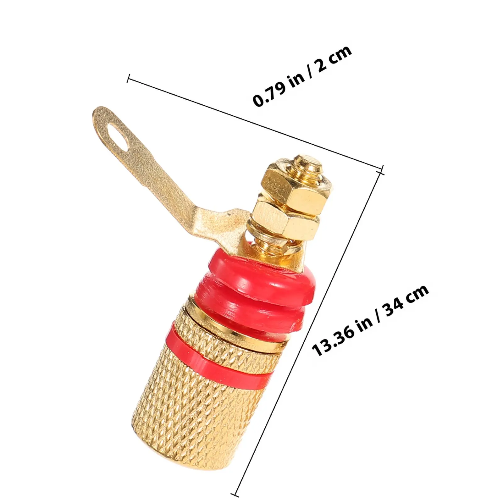 6Pcs Gold Plated Copper Speaker Binding Post Easy Install Loudspeaker Terminal Connector Amplifier Banana Jack Socket