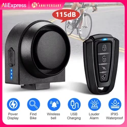Hollarm Anti-theft Bicycle Vibration Alarm Wireless Motorcycle Alarm USB Rechargeable Remote Control Security System Waterproof