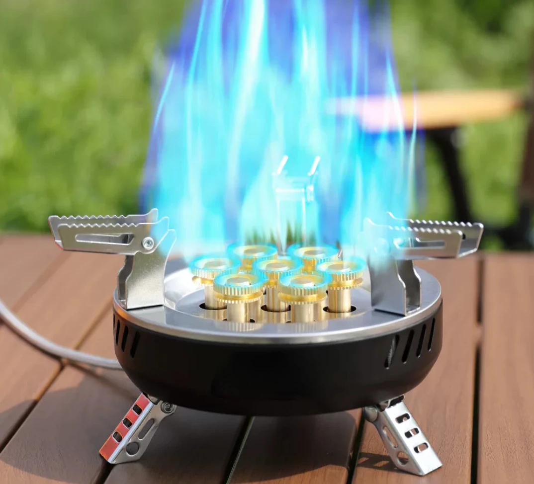 

Outdoor Stove Windproof Alpine Burner Field Camping Portable Gas Stove Seven-star Stove