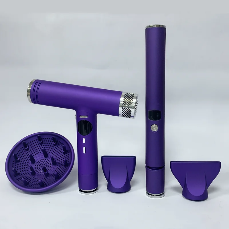 High-grade Ionic Salon Hair Dryer, Styling Tools Set, Purple Straighteners, Curlers, BLDC Motor, 1500W, Electric, Hotel Use