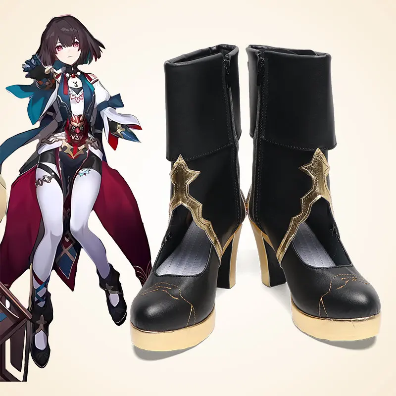 Game Honkai Rail Snow Coat Custom Made Cosplay Shoes Boots Halloween Carnival Props