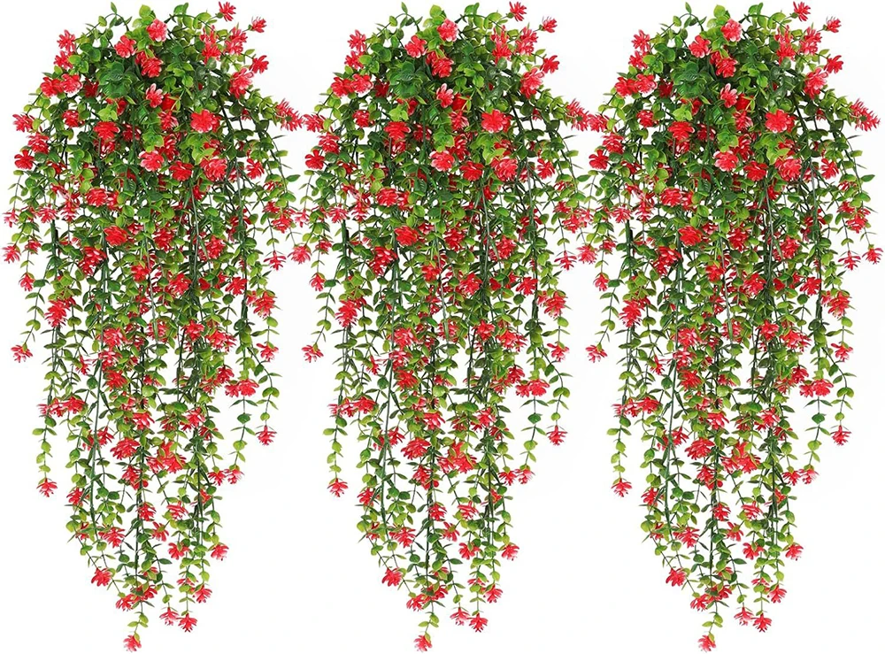 80CM kunstmatige hangende bloem valse rotan wilg rotan bloem kunstmatige hangende planta voor huis tuin wanddecoratie