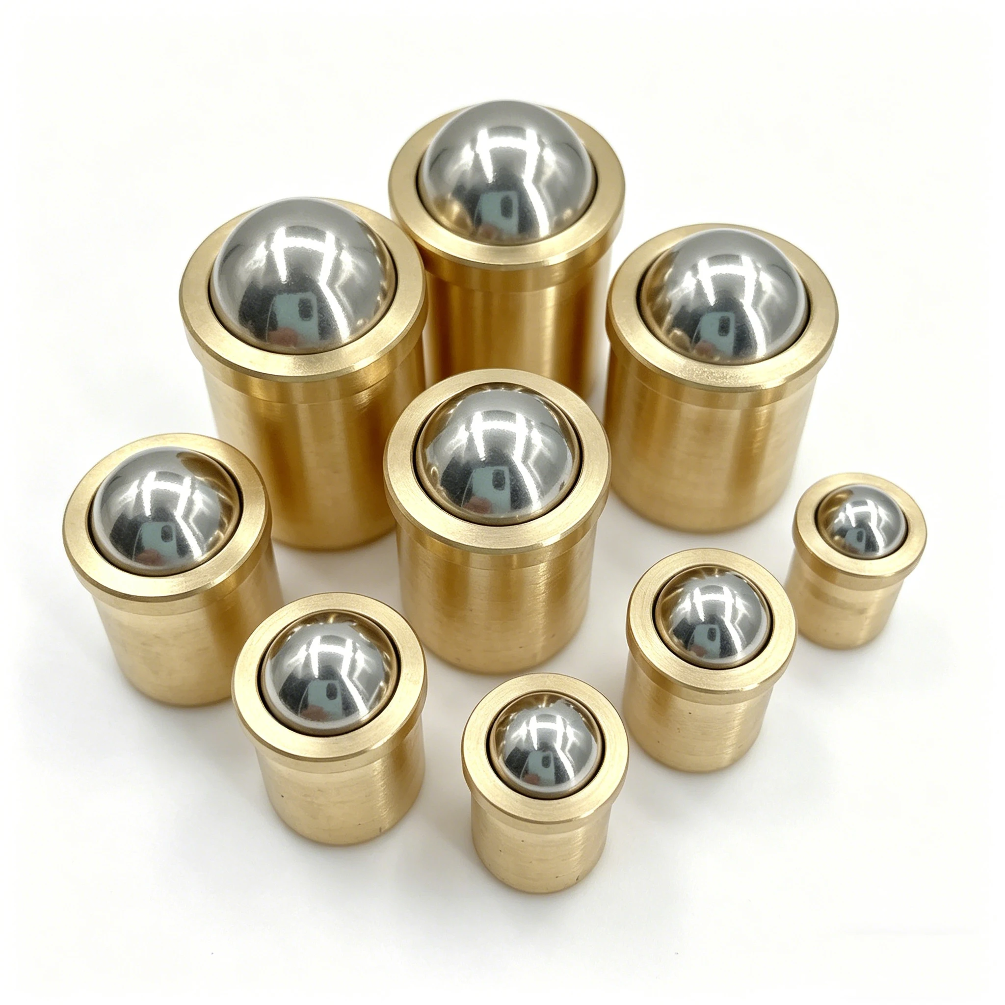 50Pcs 304 Stainless Steel Brass Ball Spring Plunger 2mm 3mm 4mm 5mm 6mm 8mm 10mm Push Fit Locating Plungers Bolts