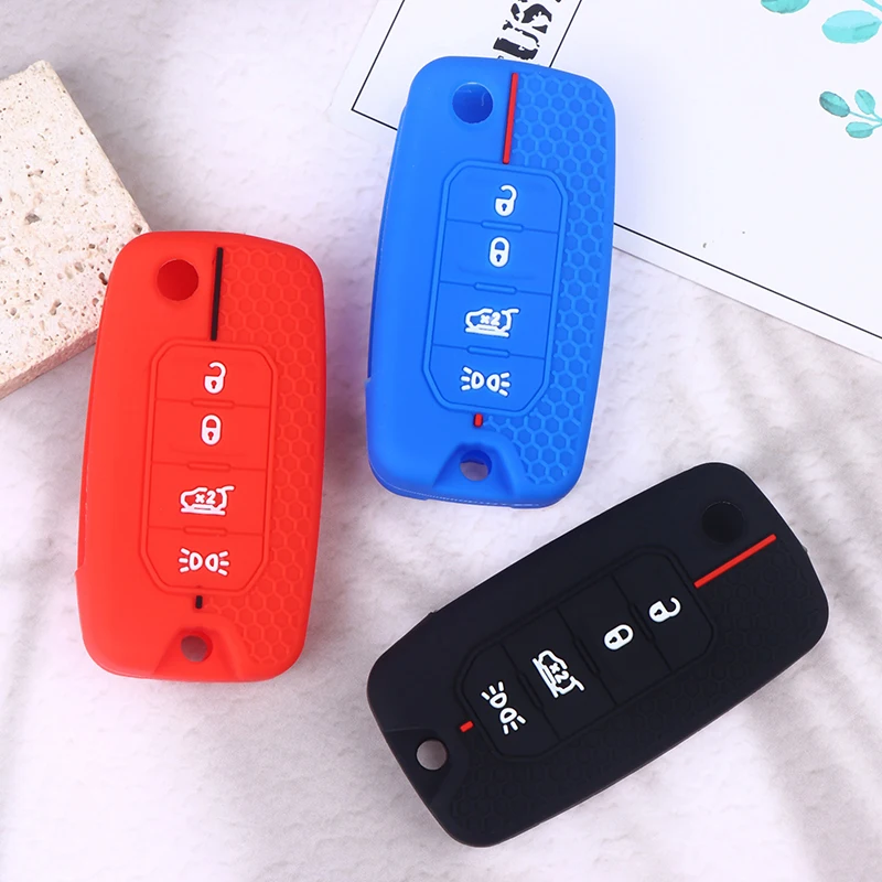 

Силиконовый чехол для ключей для Jeep Cherokee, Compass S, Renegade, Grand Commander и зарядного устройства ForJcuv