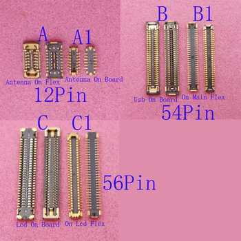 ที่ชาร์จ USB 2-10PS ปลั๊กขั้วต่อเสาอากาศหน้าจอ LCD สำหรับ Samsung Galaxy Note20 Note 20 N980เฉียบ54ขา56