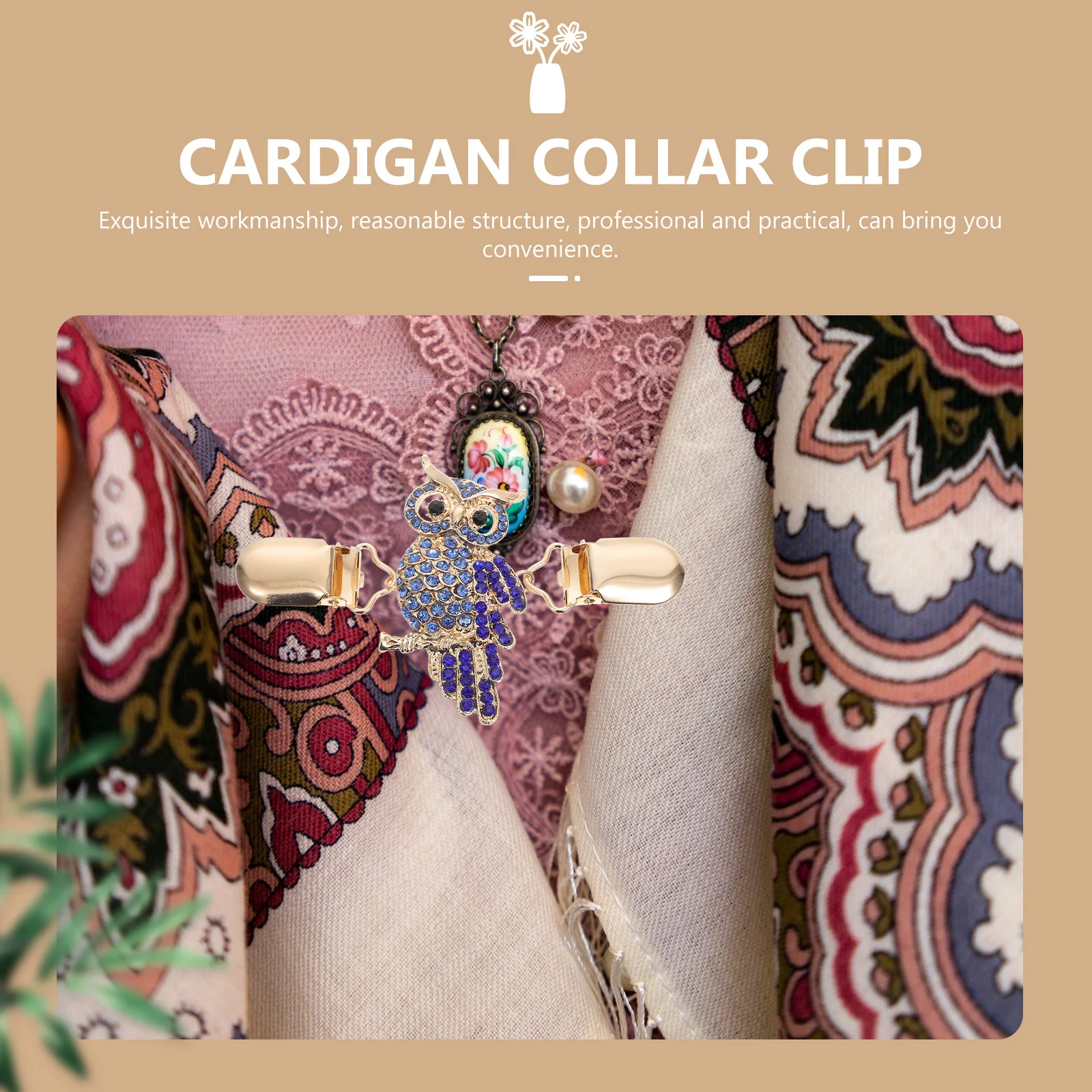 

Alloy Cardigan Clip Creative Sweater Shawl Pin For Women Dress Collar Brooch Clips Clothing Accessory Fashion Shawl
