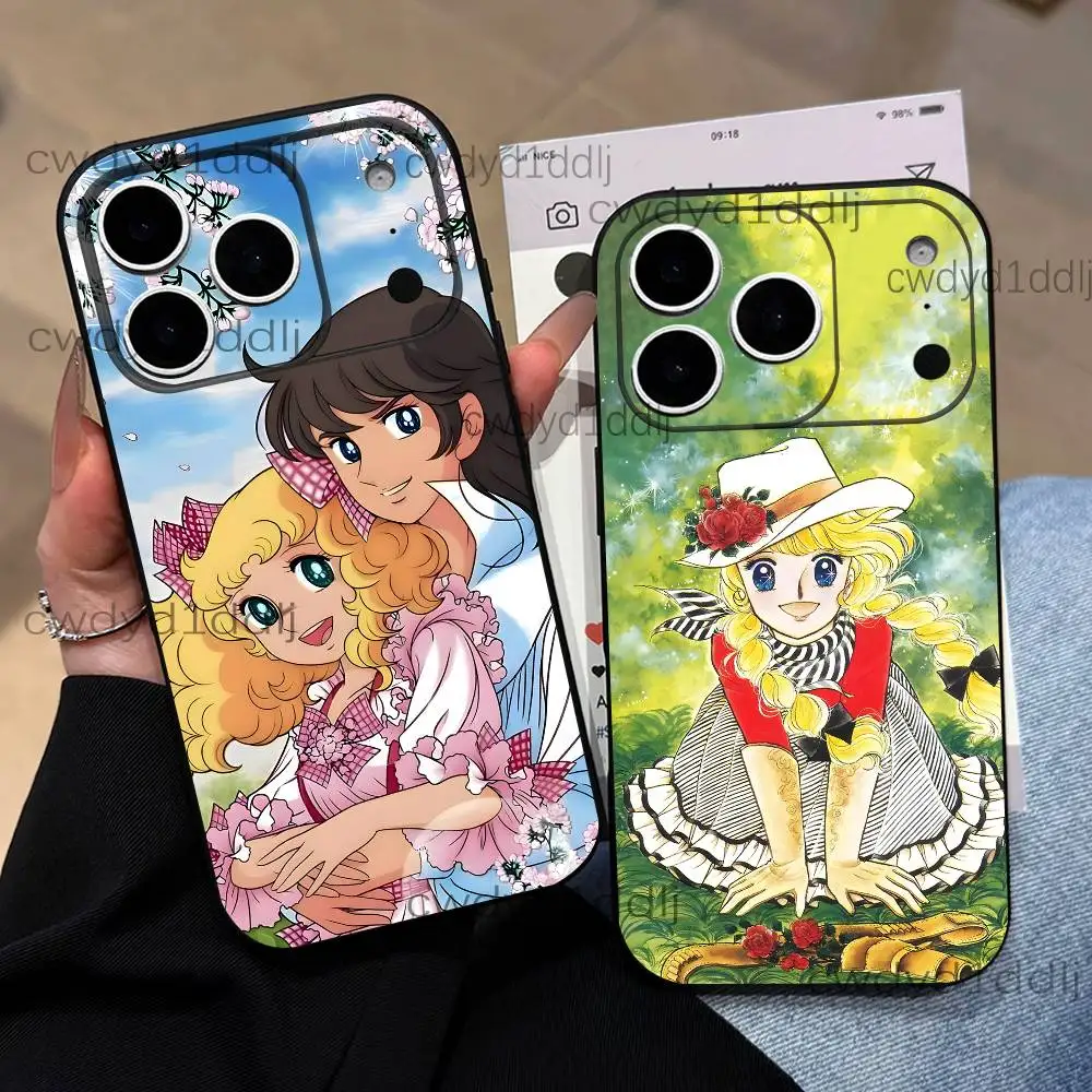 

Anime C-Candy Candy Phone Case For iPhone 17,16,15,11,12,14,13 Pro Max Mini XS,XR,7 Plus 16E Air Shockproof Soft Cover