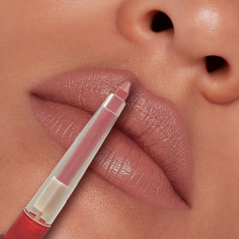 Nude rosa roxo lábio forro de longa duração batom fosco lápis lábios contorno maquiagem lápis vara lábio matiz linha cosméticos