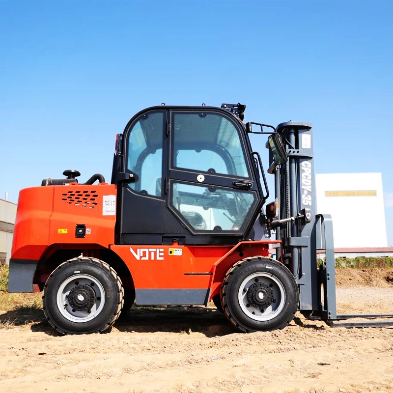 3-6 Tons Off-road Forklift Four-wheel Drive New Diesel Forklifts pallet Mini 1 ton forklift Rough Terrain Forklift customization