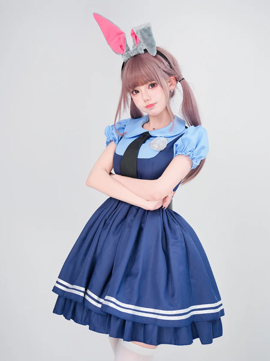 Zootopia Judy Rabbit Polizist Erwachsene Cosplay Kostüm Halloween Bühnenoutfit