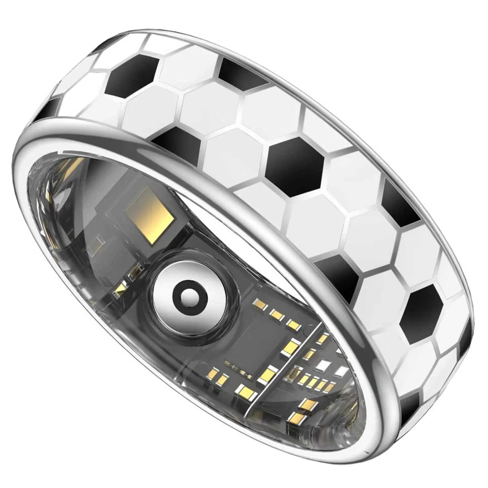 Football Smart Ring Call Message Alarm Vibration Reminder Control Phone Bluetooth Take Photos Turn Pages Health Sport Waterproof