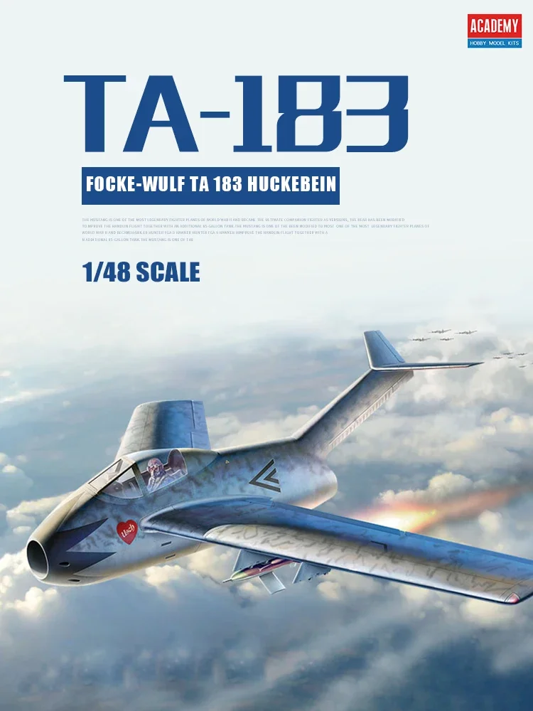 Academy Assembled Aircraft Model Kit 12327 Focke-Wulf Ta 183 Huckebein 1/48