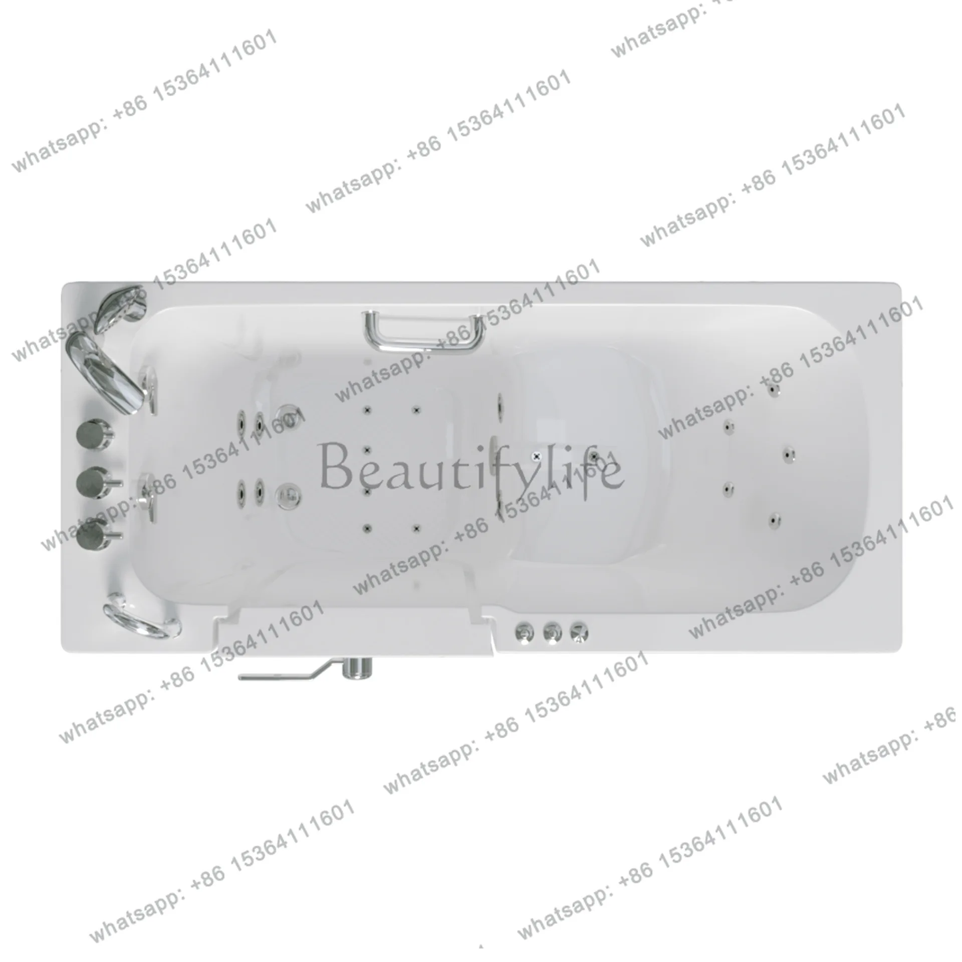 The elderly special bathtub barrier-free walk-in deep bubble sitting acrylic senior-friendly transformation cross-border