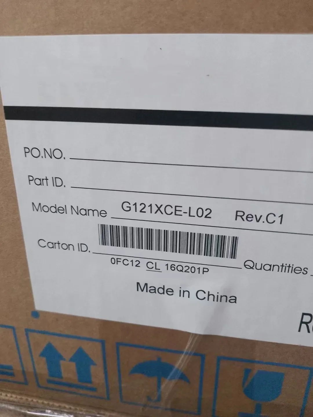 Nuevo panel LCD LVDS original G121XCE-L02 de 12,1 pulgadas 1024*768