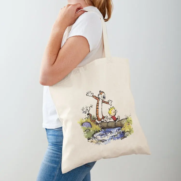 

Calvin and Hobbs Vintage Tote Bag hand bags foldable reusable bag tote bag men shopping bags foldable