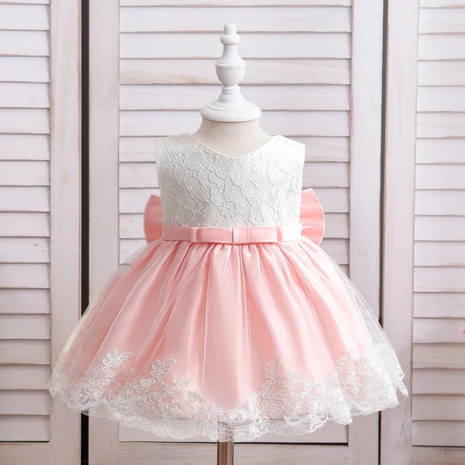 Baby 1st Birthday Baptism White Dress Big Bow Princess Baby Dresses Newborn Infant Christening Photo Dress Party Toddler Dresses