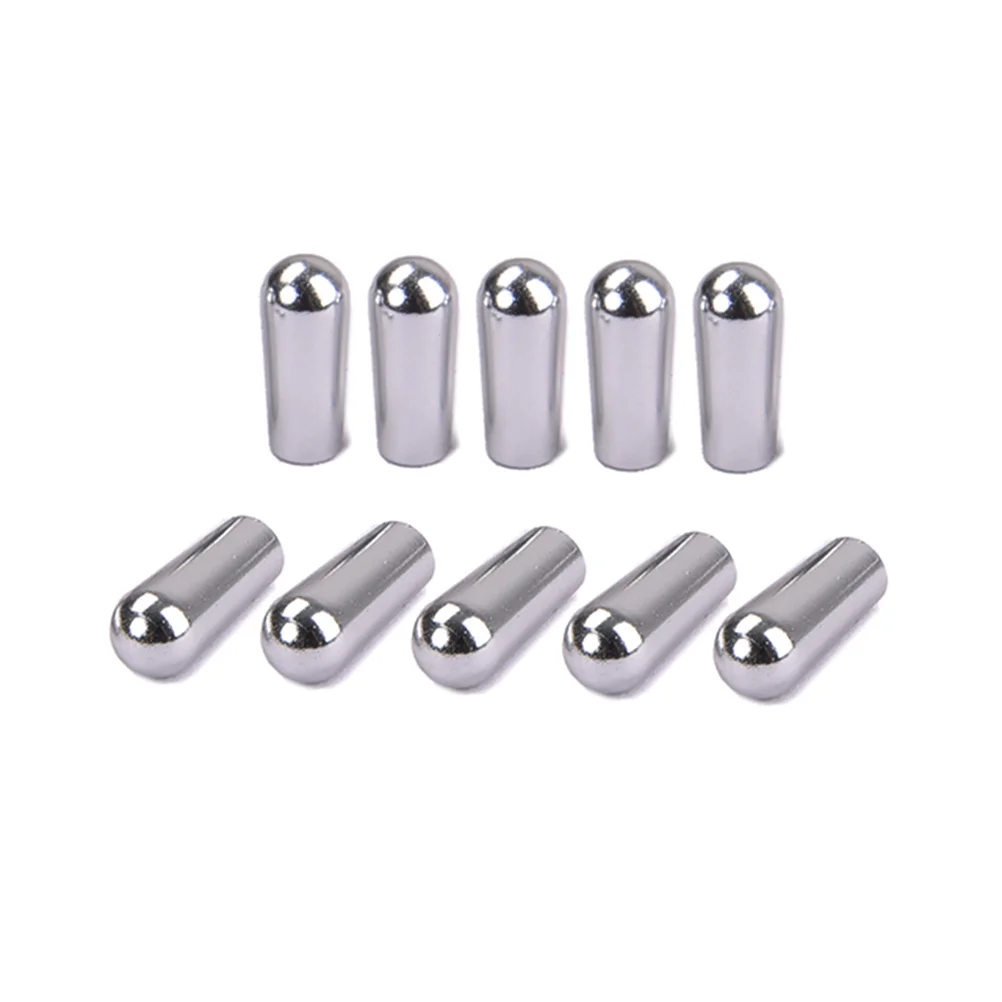 

10Pcs Guitar 3 Way Toggle Switch Tip Knob for Guitar Accessories Durable Aluminium Alloy Material High Quality Silver