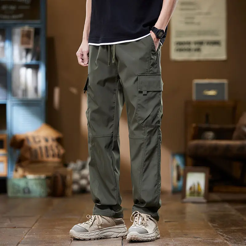 Wear-Resistant Casual Outdoor Men's Work Trousers Spring Autumn New Style American High End Loose Straight Multpocket Long Pants view 3