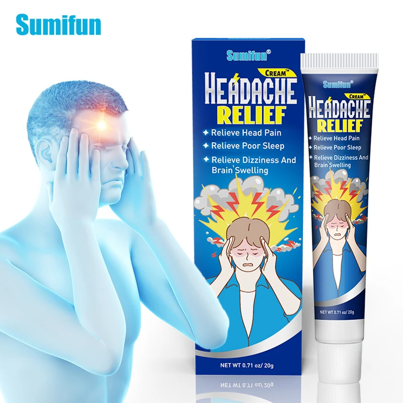 

1Box Sumifun Headache Relief Cream Herbal Migraine Treatment Soothing Dizziness Relax Tense Head Neck Muscle Pain Relief Plaster